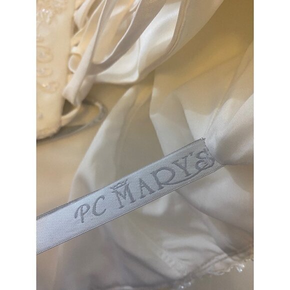 PC Mary's Mech Lined Embroidered Strapless Ivory Wedding Dress - Medium - Picture 13 of 13